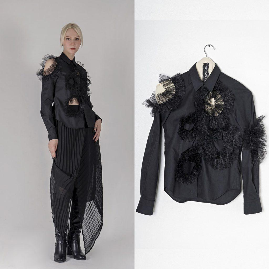 comes in black studio karro collection shanghai designer china layering clothes