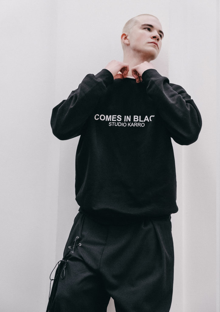karrp menswear comes in black studio